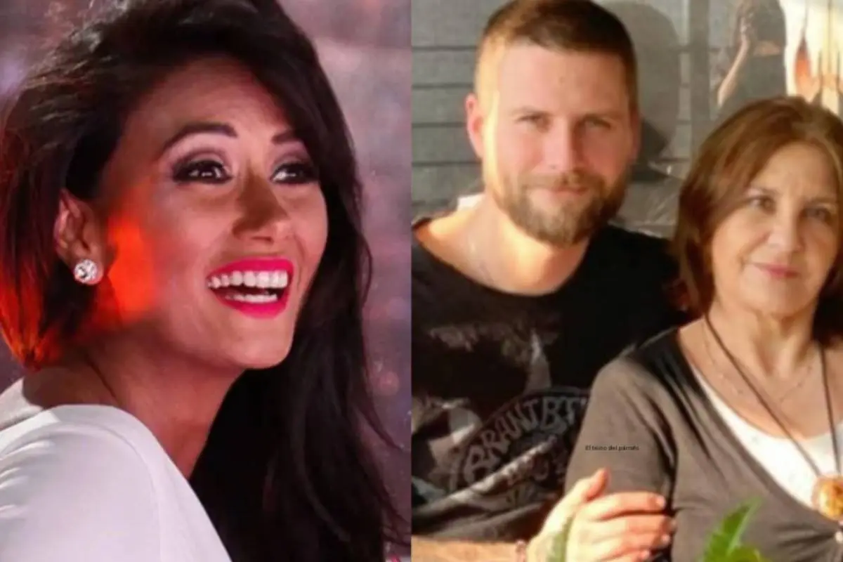 rostro de Pamela Díaz y de Jean Philippe Cretton junto a su madre