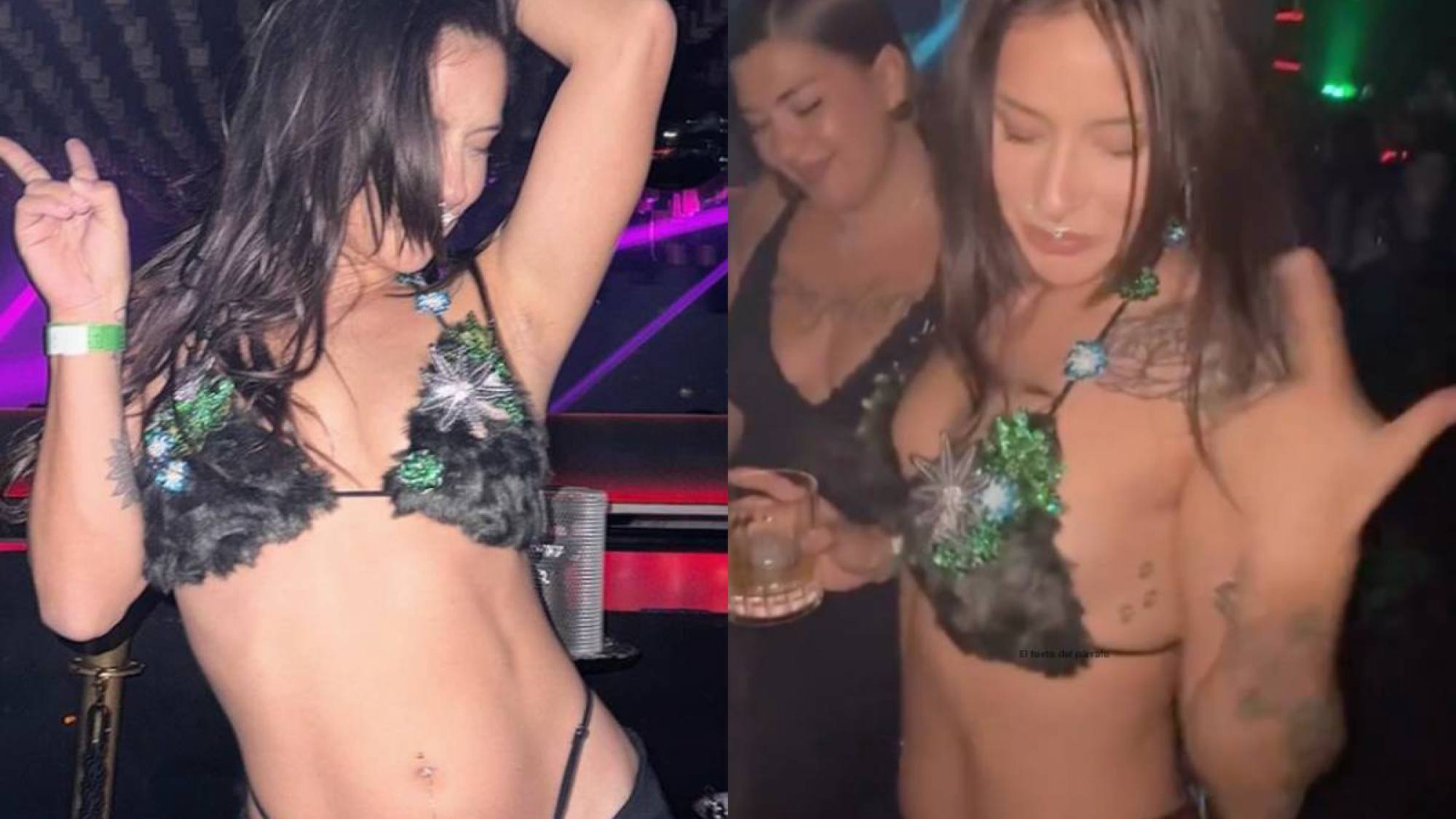 Noche loca de Denise Rosenthal en Madrid: enseñó su colaless