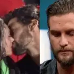beso de Pamela Díaz con Jhonatan Mujica y cara de Jean Philippe Cretton