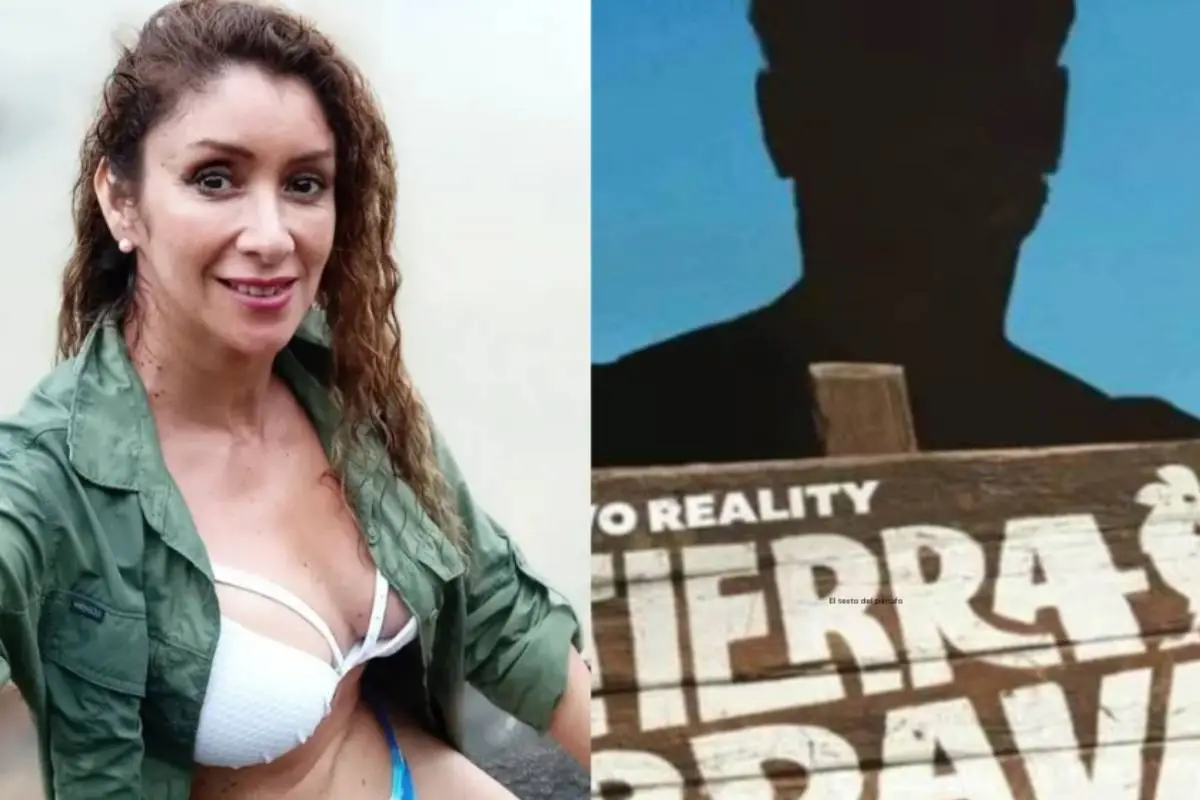 rostro de Angélica Sepúlveda y afiche de Tierra Brava