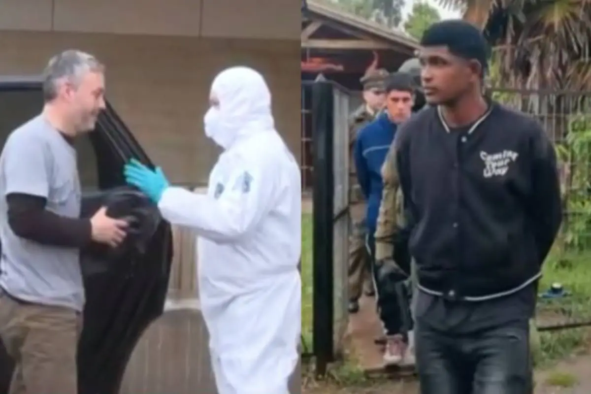 Captura de televisión de la liberación de Rudy Basualdo