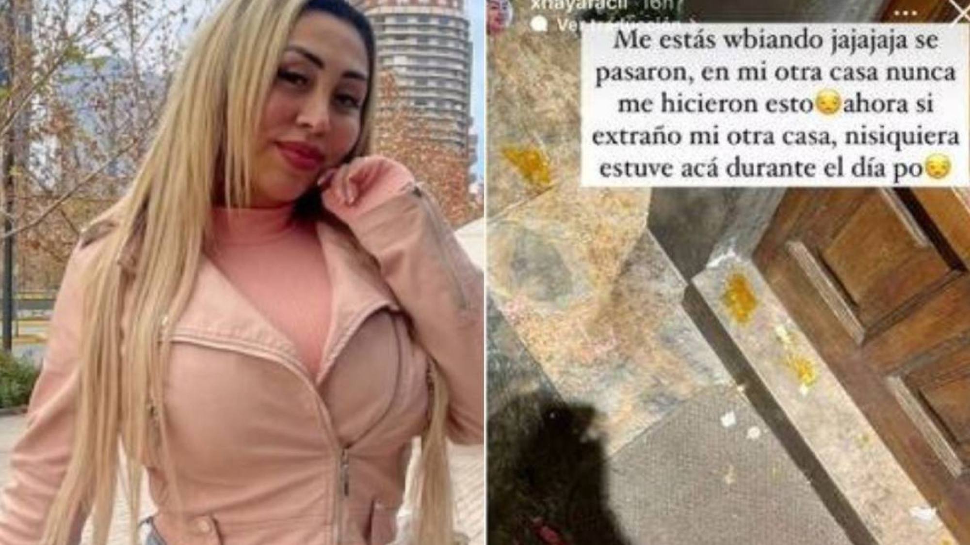 Naya Fácil acusó ataque con huevos en su nueva casa