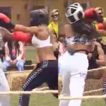 captura de Tierra Brava con Pamela Díaz boxeando con la Chama