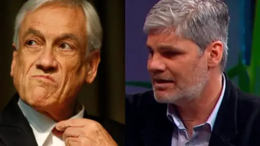 rostros de Sebastián Piñera y Juan Cristóbal Guarello
