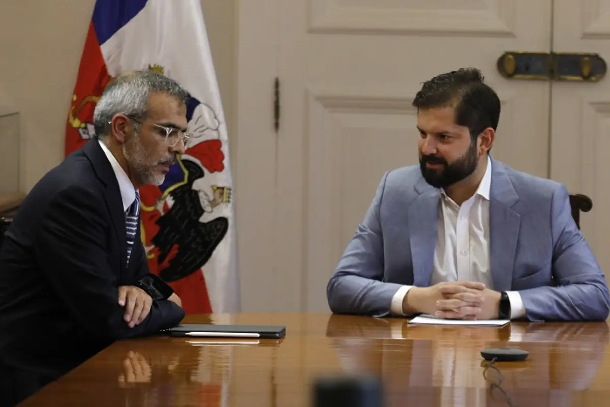 Nuevo Ministro de justicia se reune con el Presidente de la Republica 11/01/2023, Santiago, 10 de enero de 2023.El Presidente de la Republica, Gabriel Boric Font, se reune con el nuevo ministro de Justicia, Luis Cordero. Dragomir Yankovic/Aton Chile