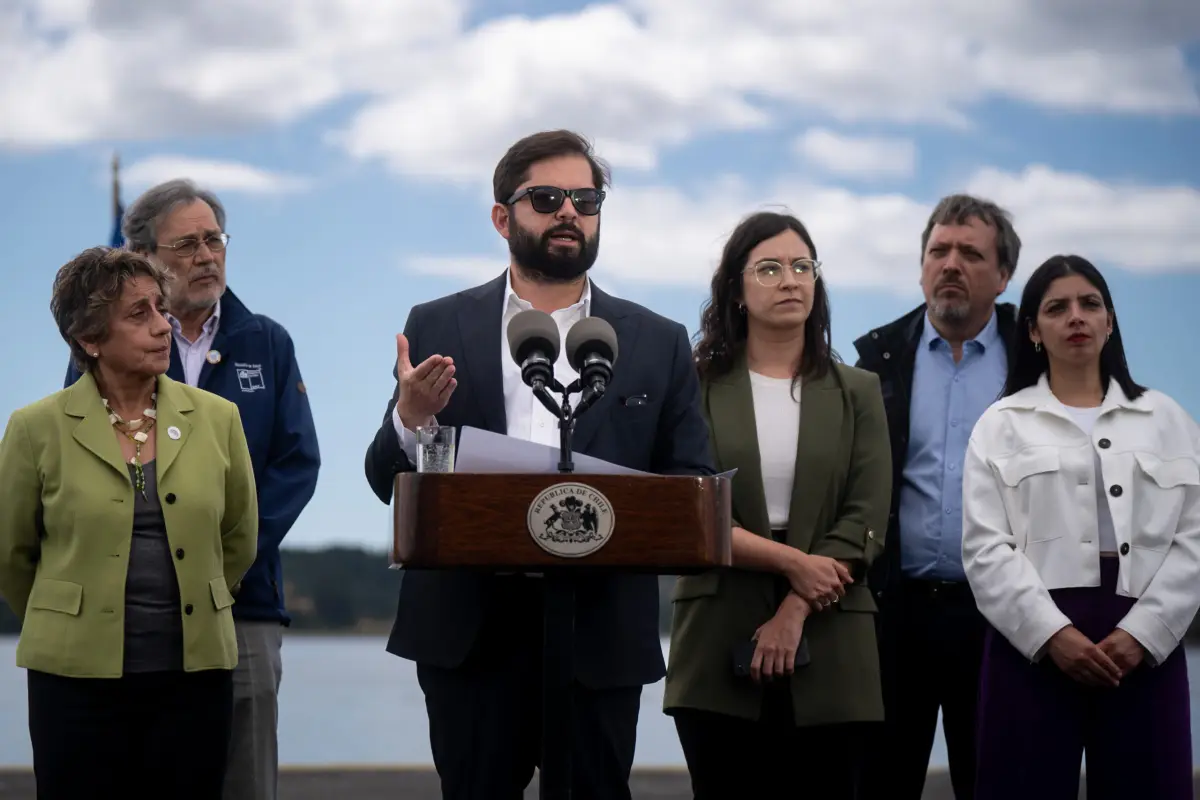 Gabriel Boric en Chiloé, Twitter