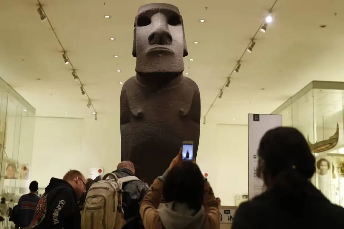 Moai en Museo Británico, Adrian Dennis/AFP/Getty Images