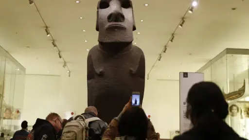 Moai en Museo Británico, Adrian Dennis/AFP/Getty Images