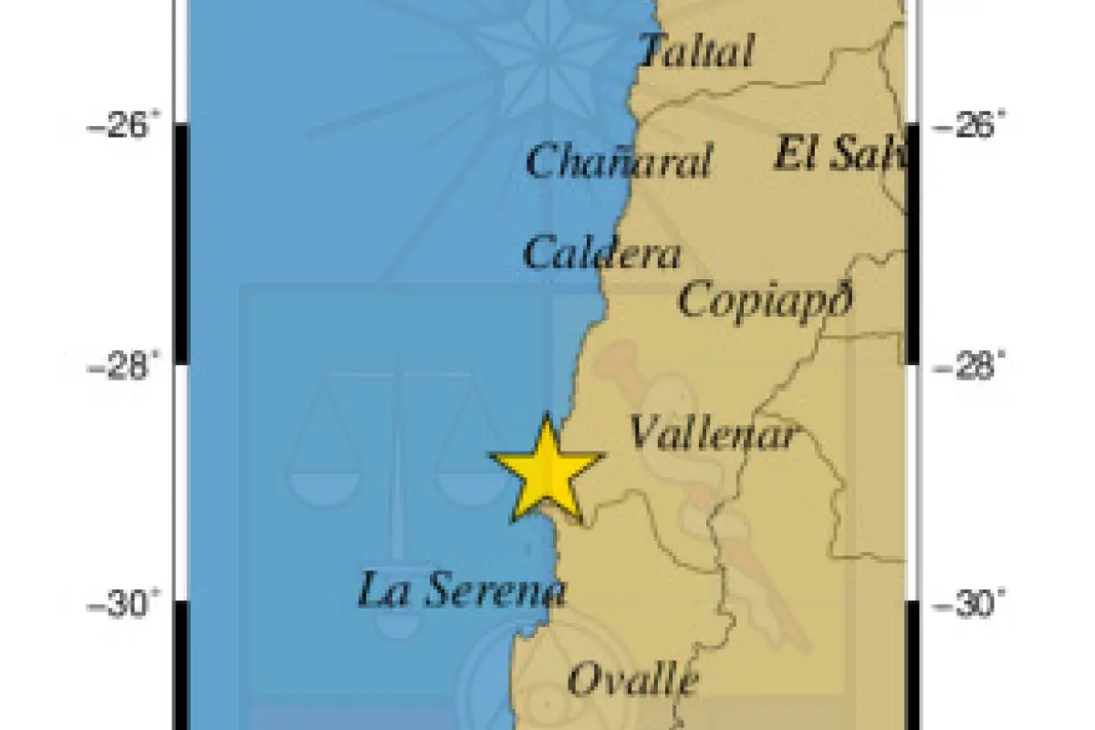 Epicentro en la Región de Coquimbo, Sismología.cl