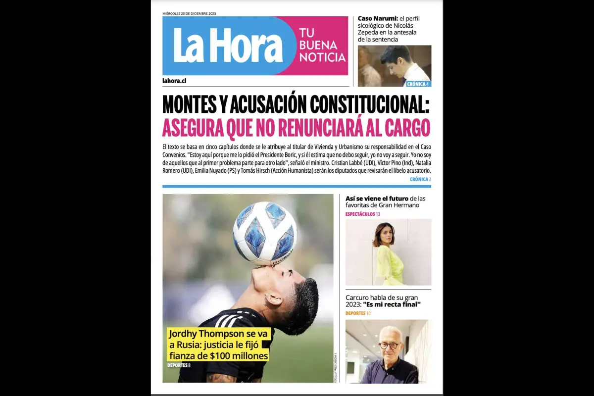 Papel digital 18 de diciembre 2023, La Hora