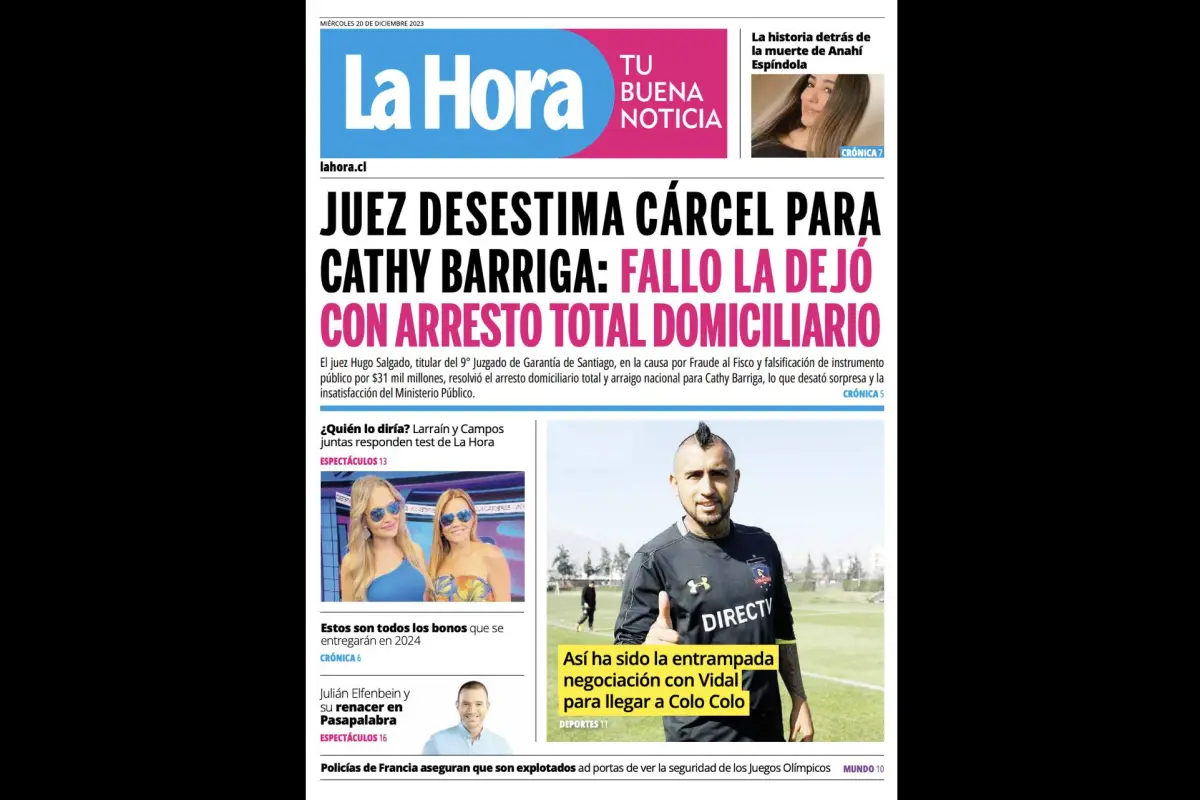 Papel digital 19 de enero 2024, La Hora