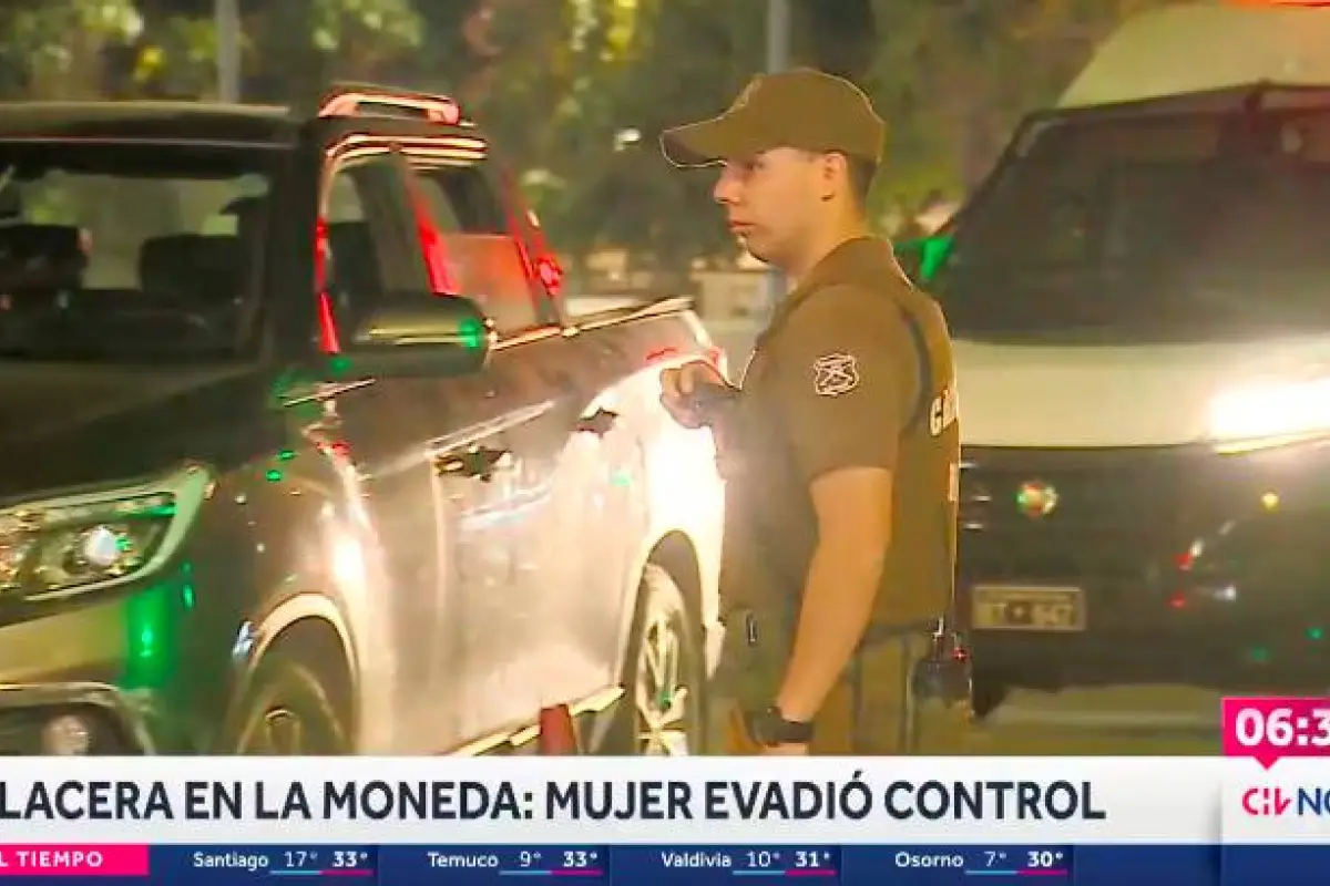 Mujer de Vitacura evadió control policial, Captura CHV