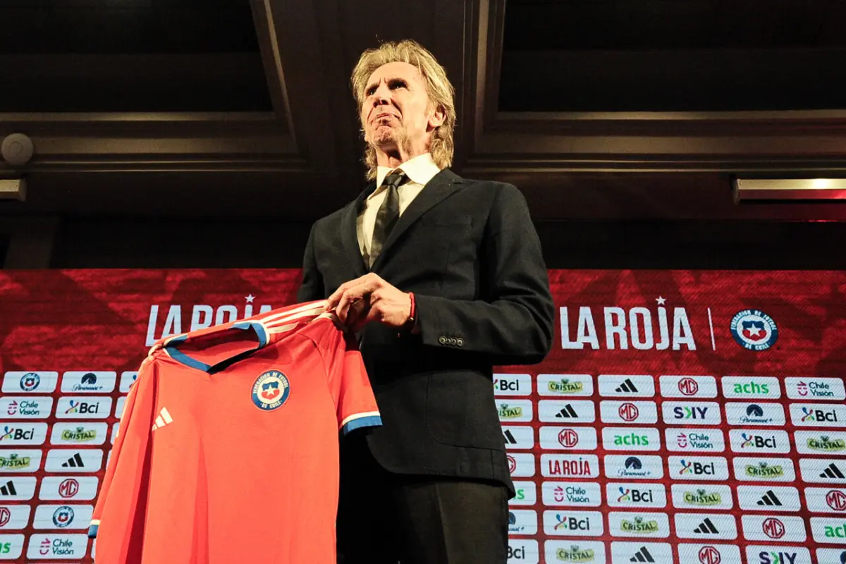 Ricardo Gareca en su presentación en Chile, Agencia Uno