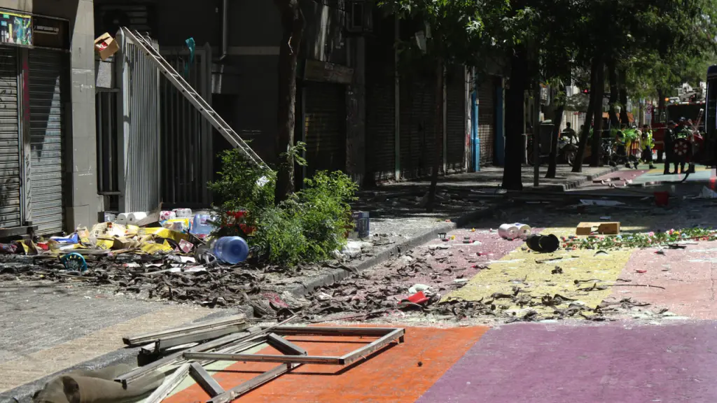Explosión en el centro de Santiago - Agencia Uno