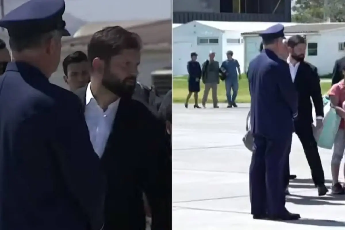 Boric le da el pésame a los deudos de Sebastián Piñera, Captura 