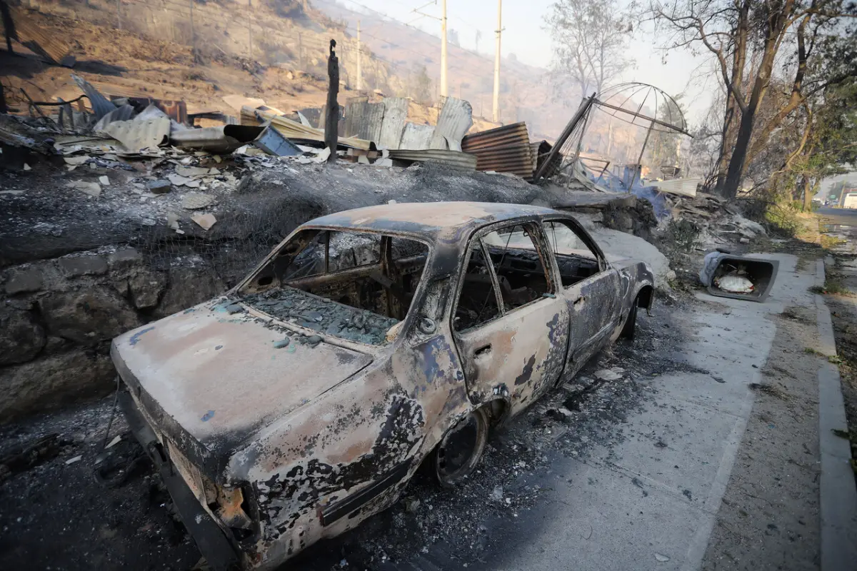 El incendio arrasó con todo en el sector de Achupallas, Agencia Uno