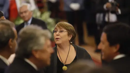 Michelle Bachelet fue parte de la guardia de honor, Agencia Uno