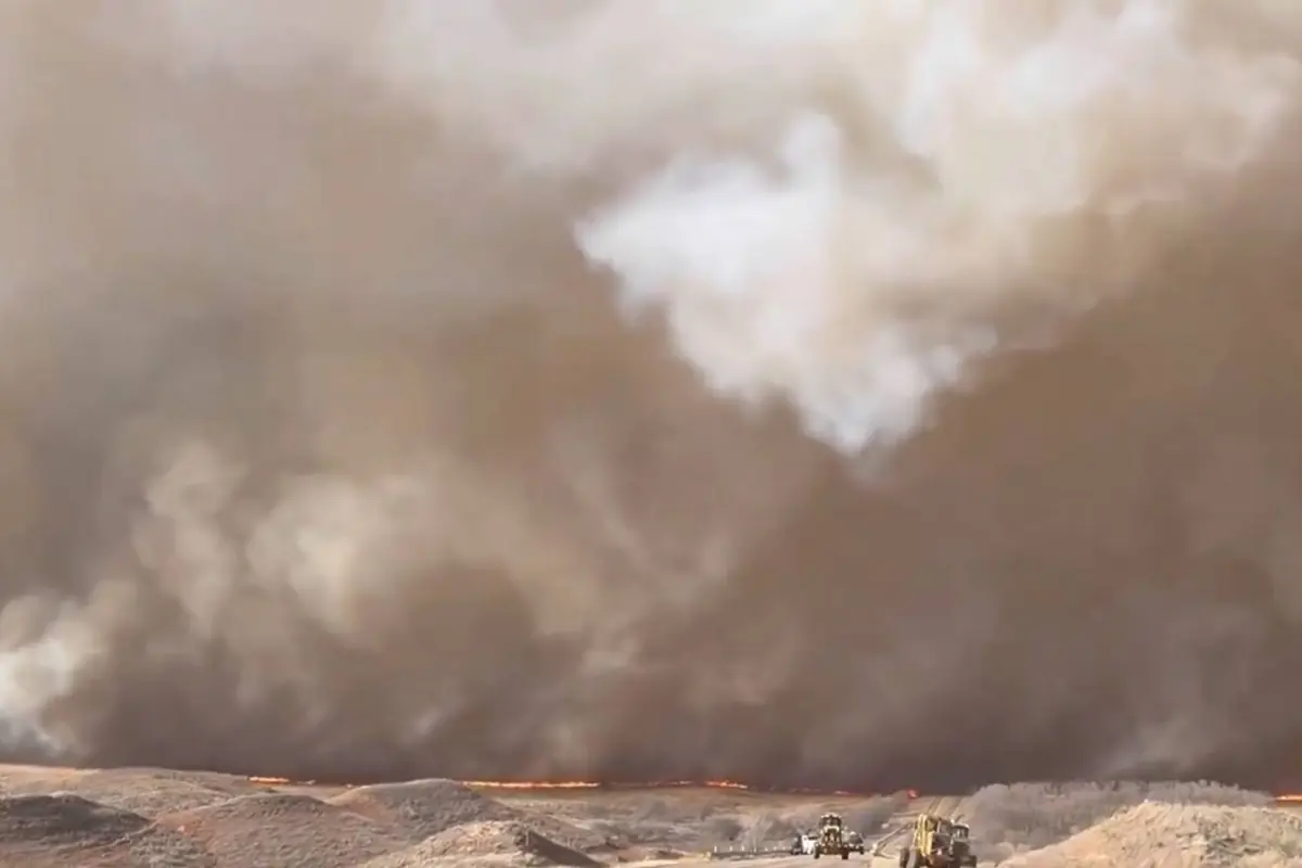 Incendio Texas, EEUU, Captura video, redes sociales