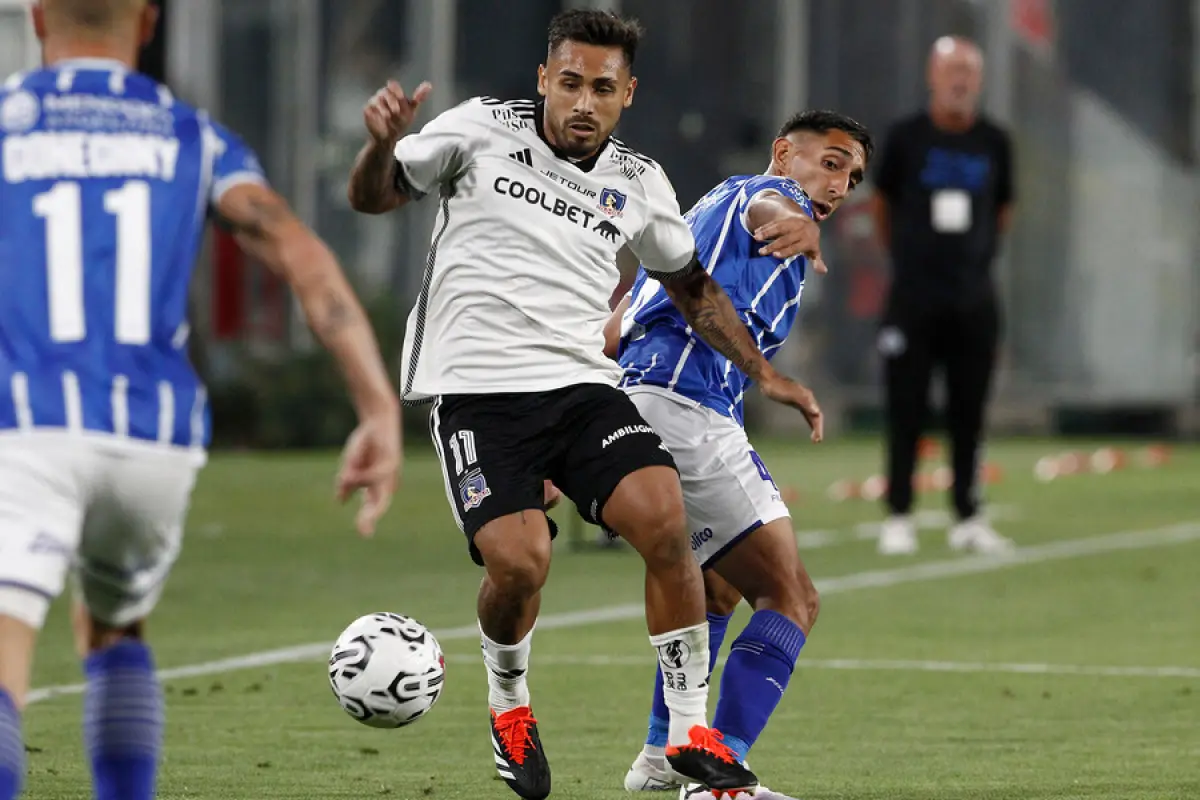 Durante el partido ,válido por fase 2 de Copa Libertadores de América, entre Colo Colo de Chile y Godoy Cruz de Argentina en el estadio Monumental, ERNESTO GUEVERA/ AGENCIA UNO