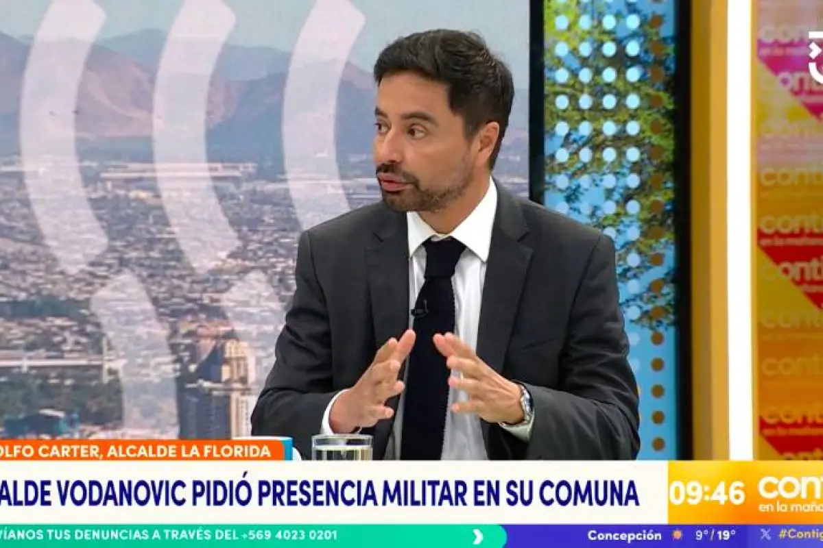 Carter en CHV durante la mañana de este miércoles., Captura de Video