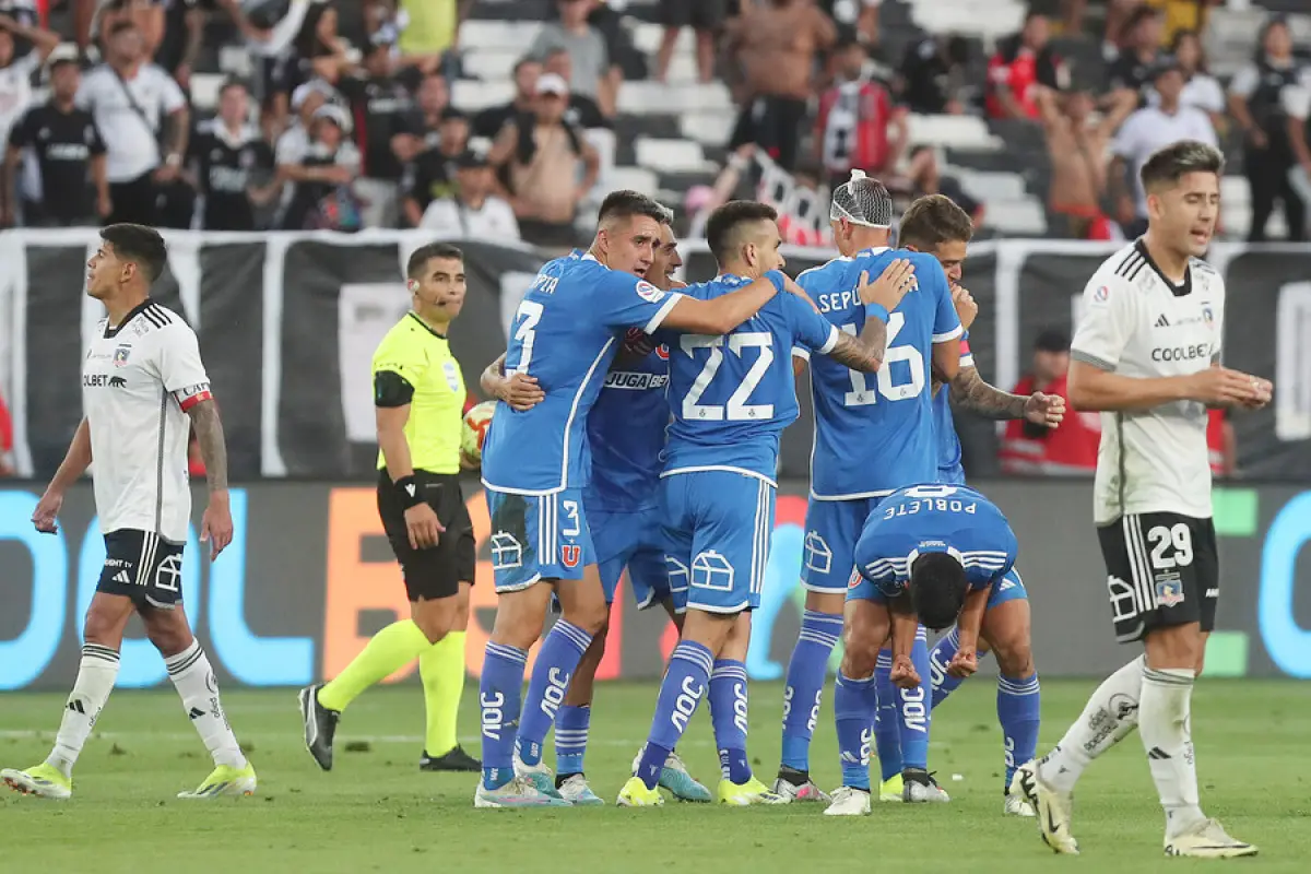 Universidad de Chile gana por la cuenta minima 0-1 frente a Colo Colo, válido por la cuarta fecha del Campeonato Banco Itaú 2024 Primera Division de Chile, "Clasico 195" disputado en estadio Monumental de Chile., Agencia Uno