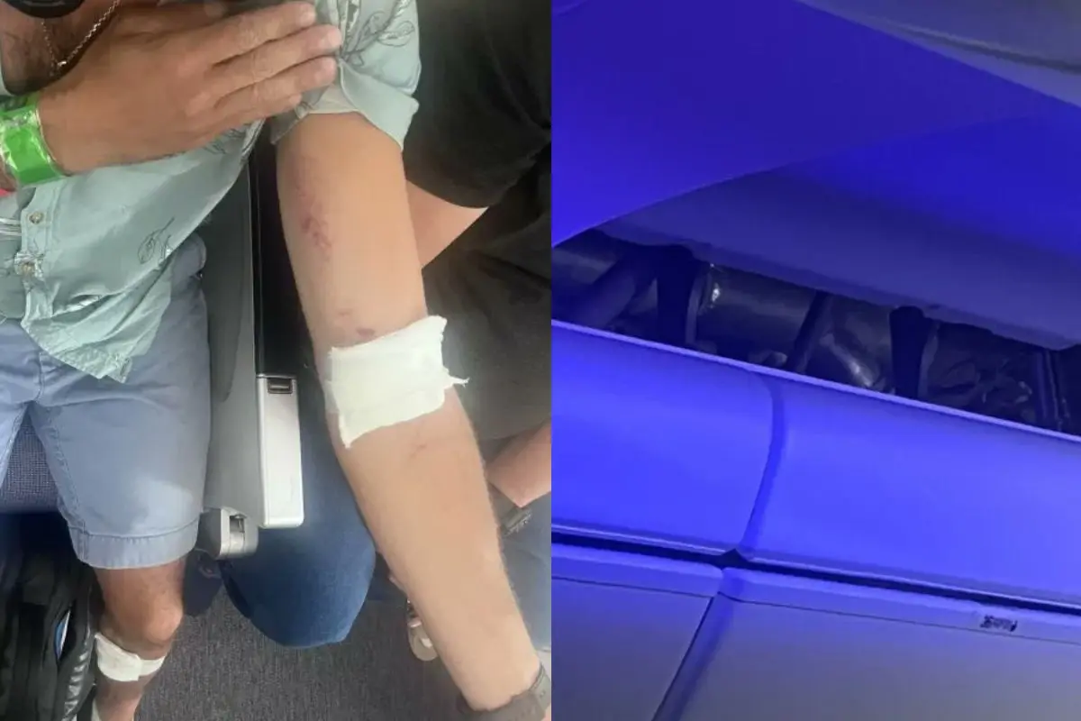 Más de 50 heridos se registraron al interior del avión, Twitter