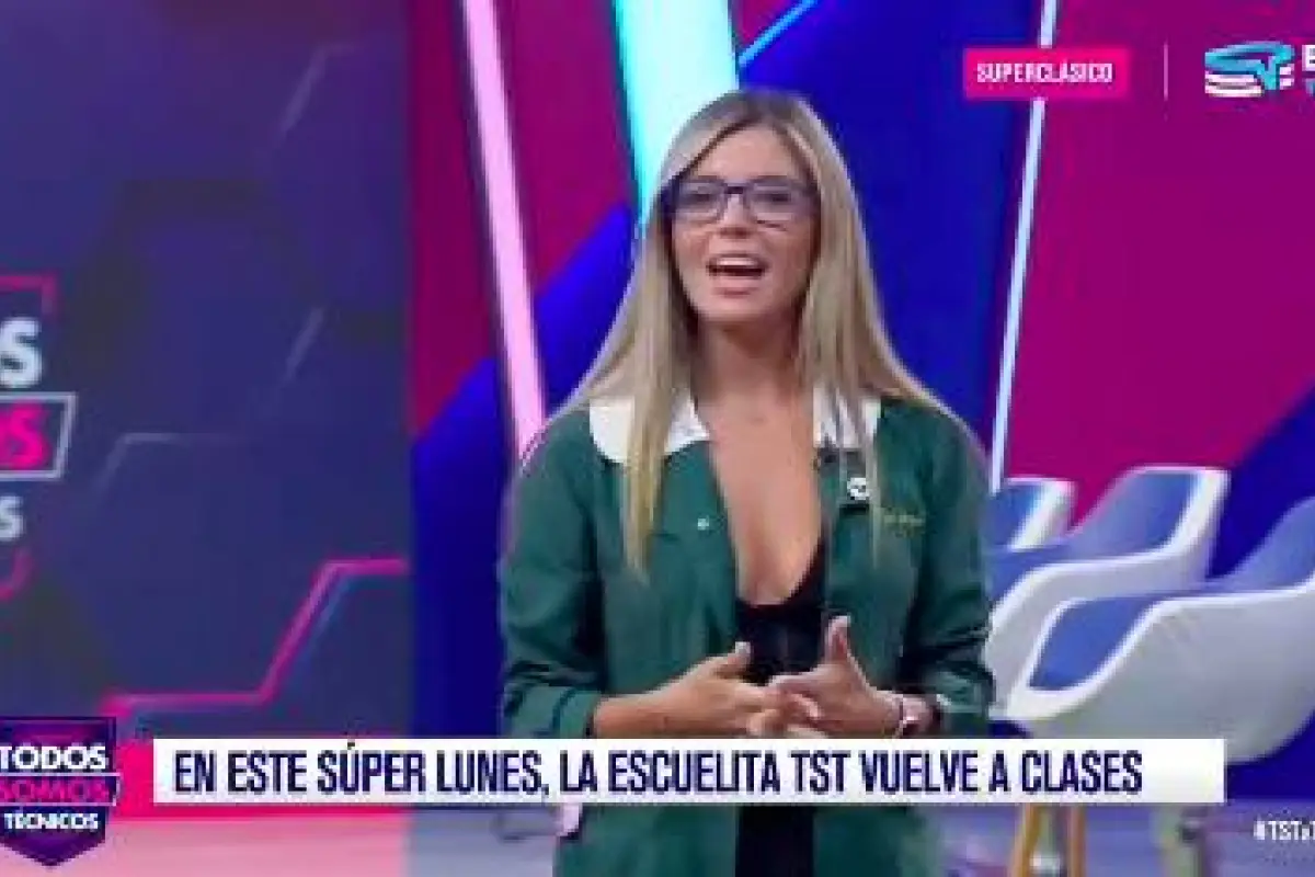 Vero Bianchi se vistió de profesora para recibir al equipo de Todos somos técnicos., Captura de Video