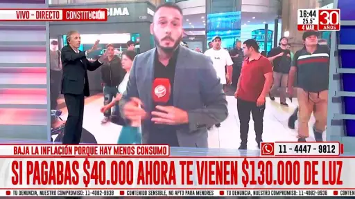 El inédito hecho se dio en la TV argentina, Captura de video