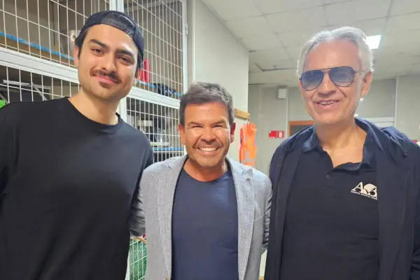 Nacho Gutiérrez con Matteo y Andrea Bocelli ,Redes Sociales