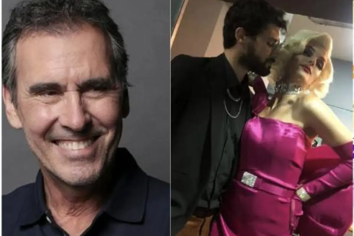 Cristián Campos y Josefina Montané con Pedro Campos