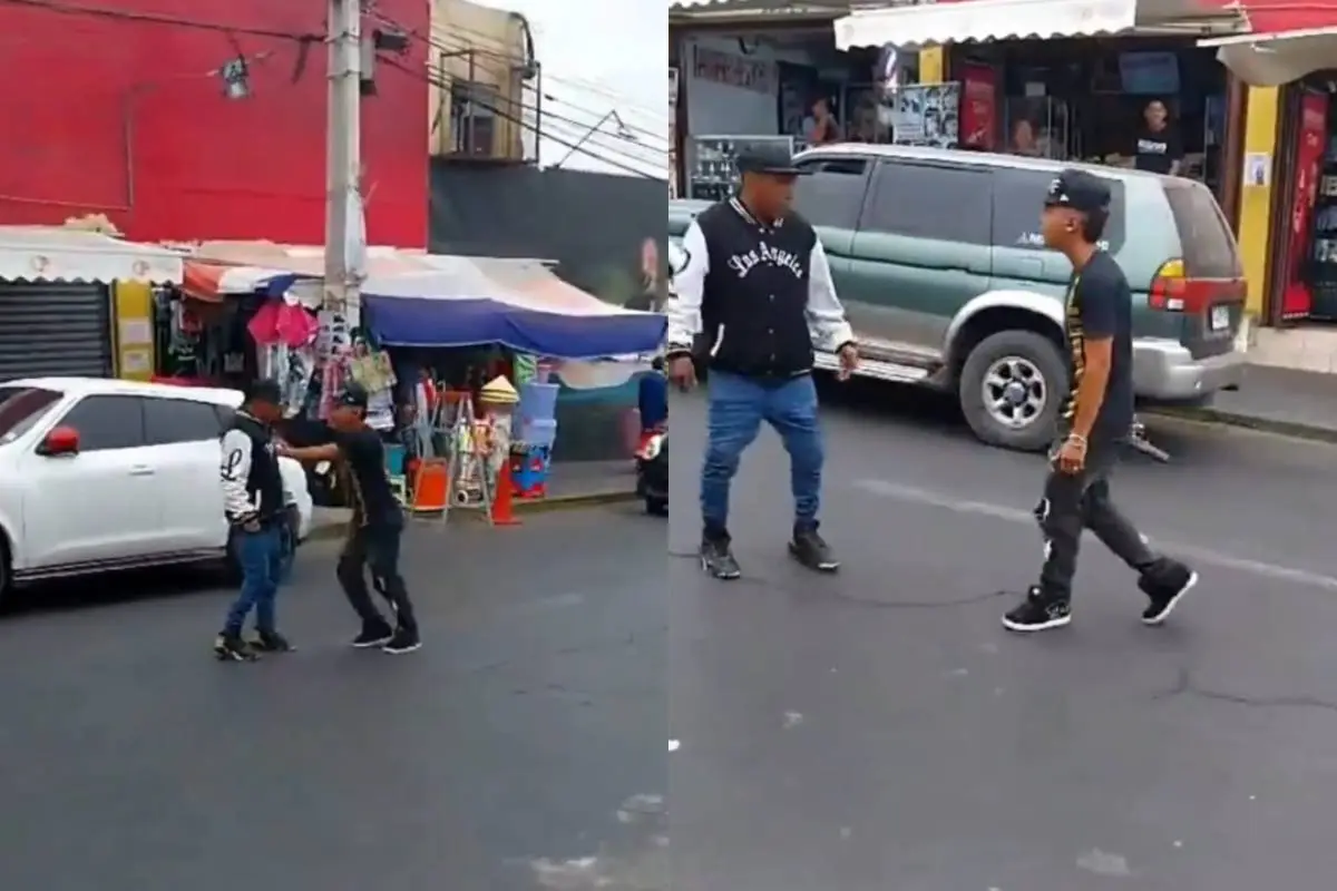 Iquiqueño enfrentando a venezolano armado, Captura