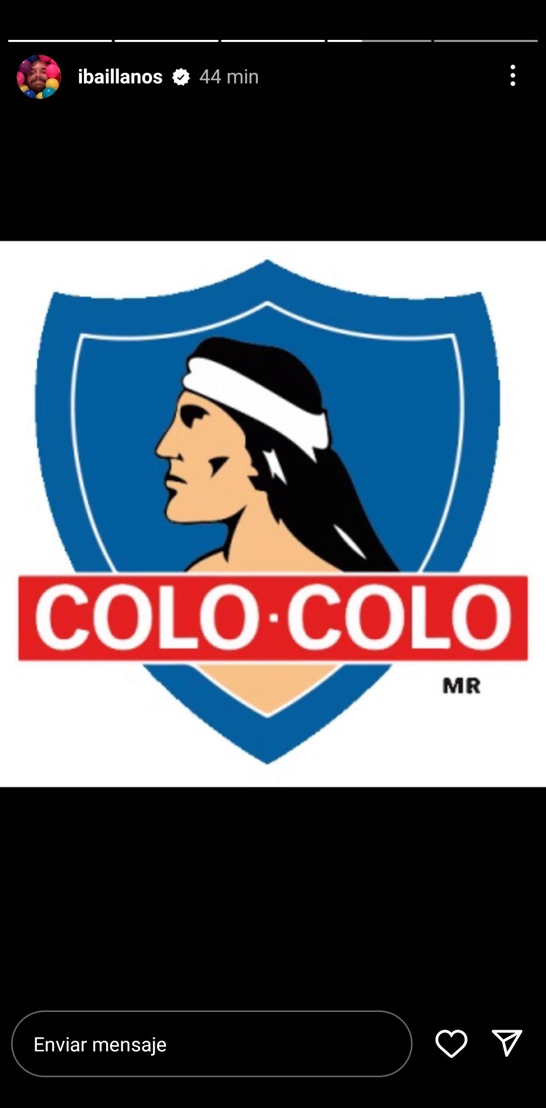 El escudo de Colo Colo en las historias de Ibai Llanos - Captura de pantalla