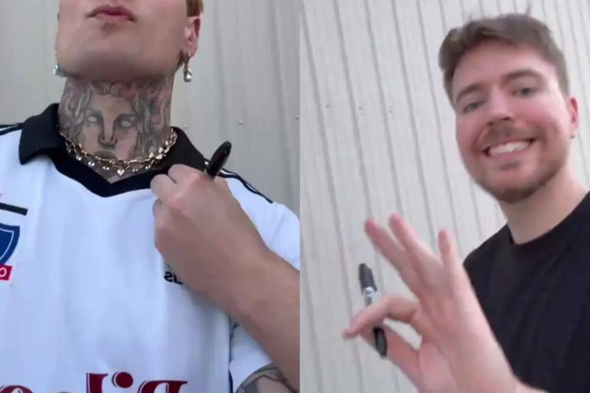 MrBeast junto a la camiseta de Colo Colo, Captura