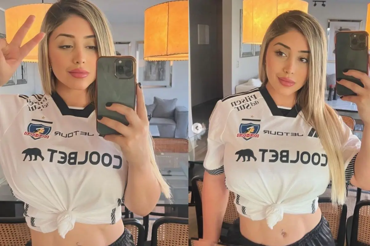 Yessenia llegó a Chile y se calzó la camiseta de Colo Colo, Instagram