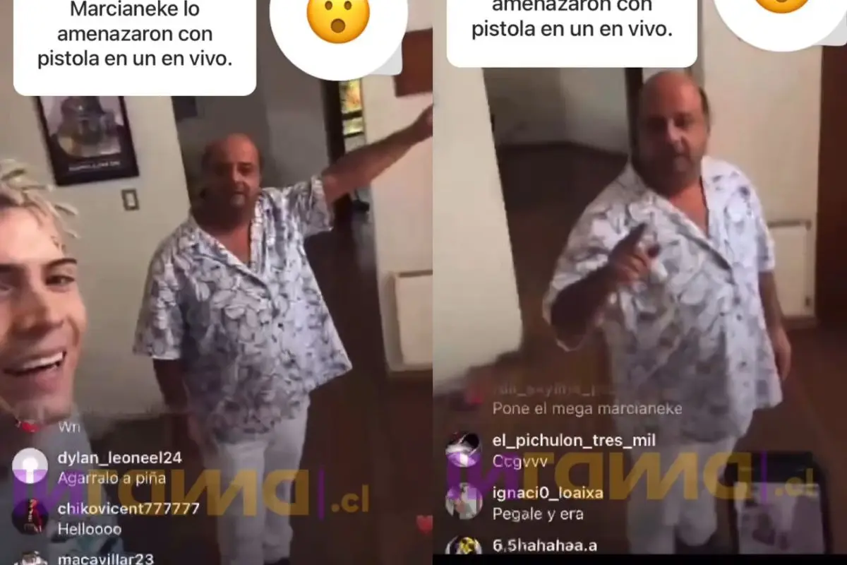 Marcianeke transmitió en vivo la amenaza, Captura