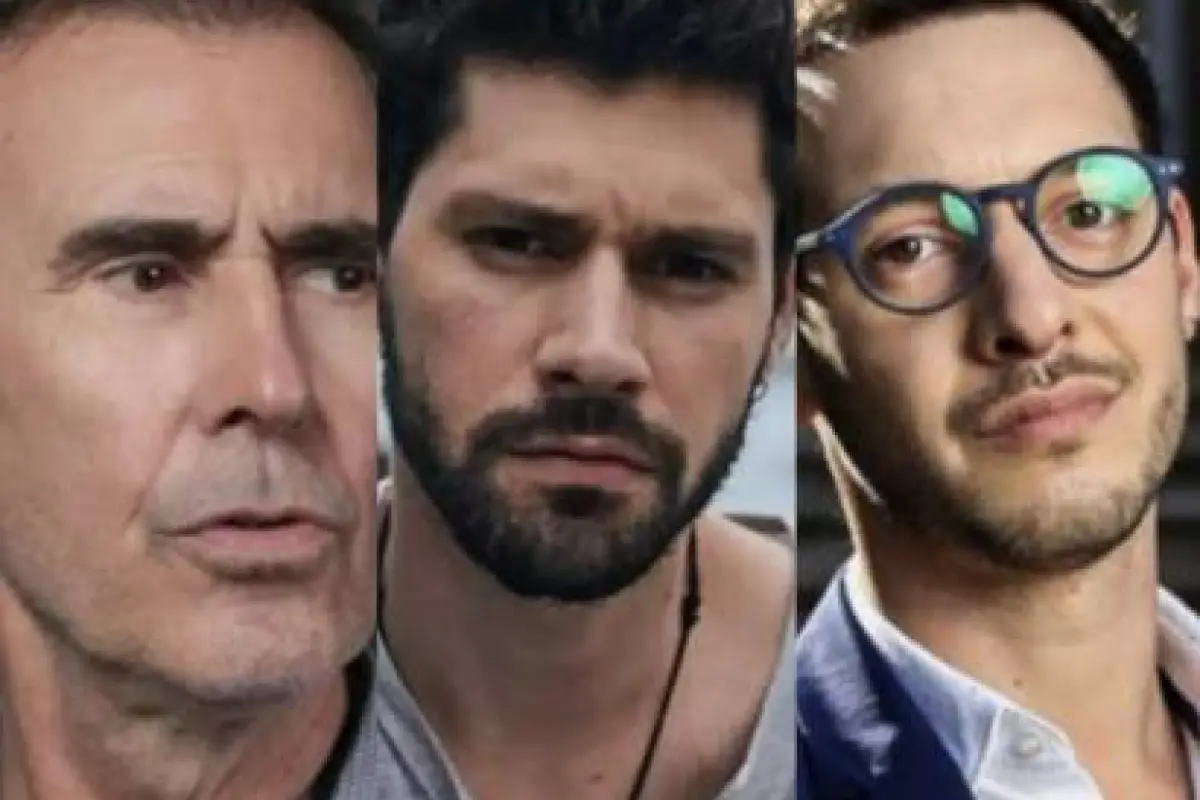 Cristián Campos y sus hijos Pedro y Antonio