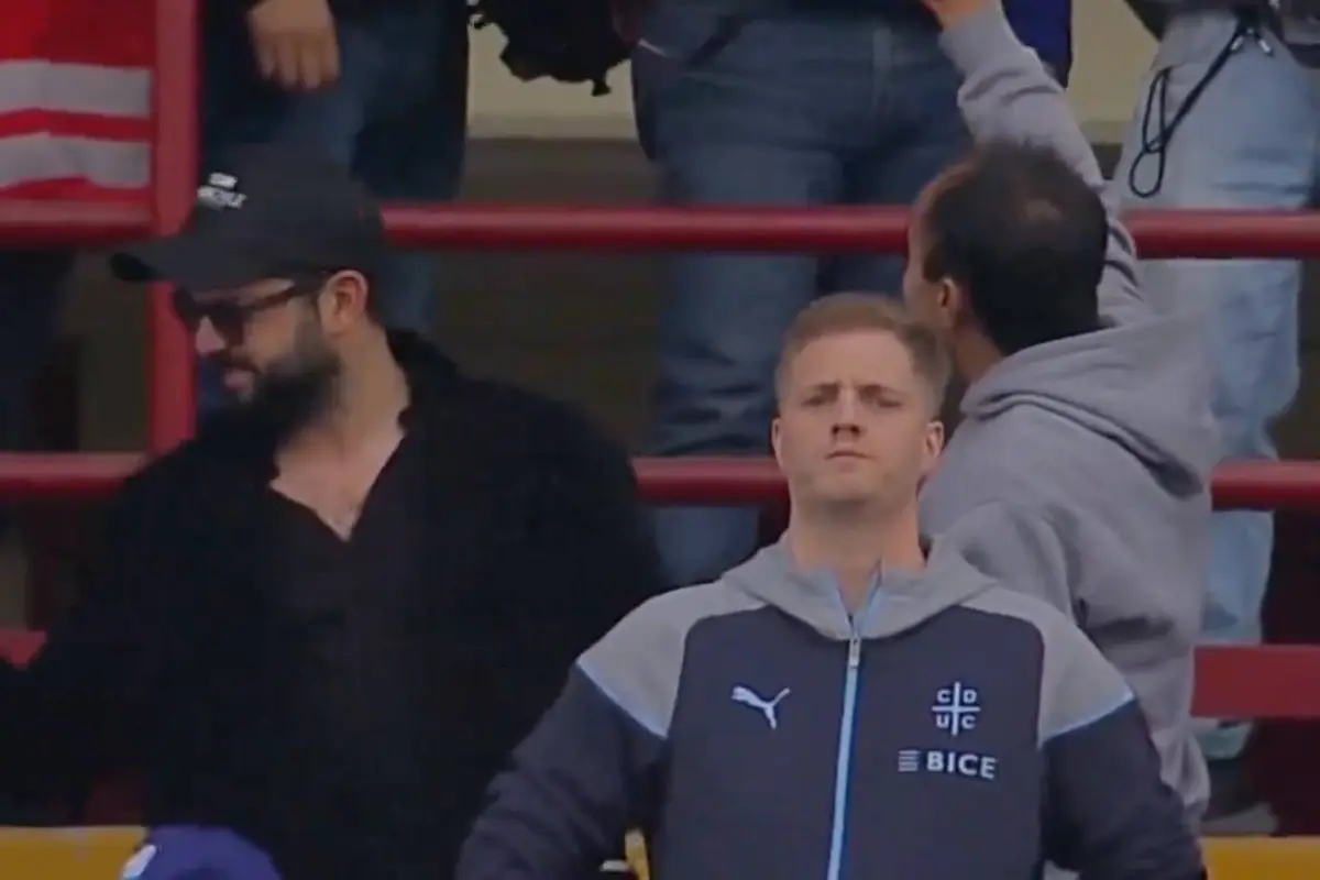 Presidente Boric viendo el partido en Santa Laura, Captura de pantalla