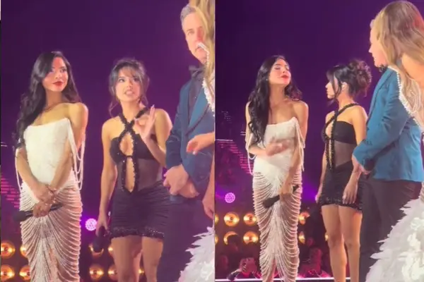 Becky G y Thalía discutieron sobre el escenario ,Captura