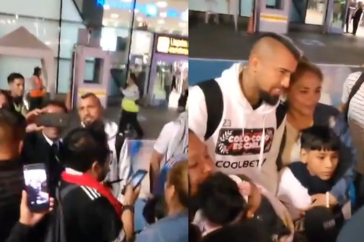 Arturo Vidal llegando a Lima, Captura de pantalla