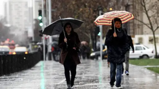 Lluvia en Santiago