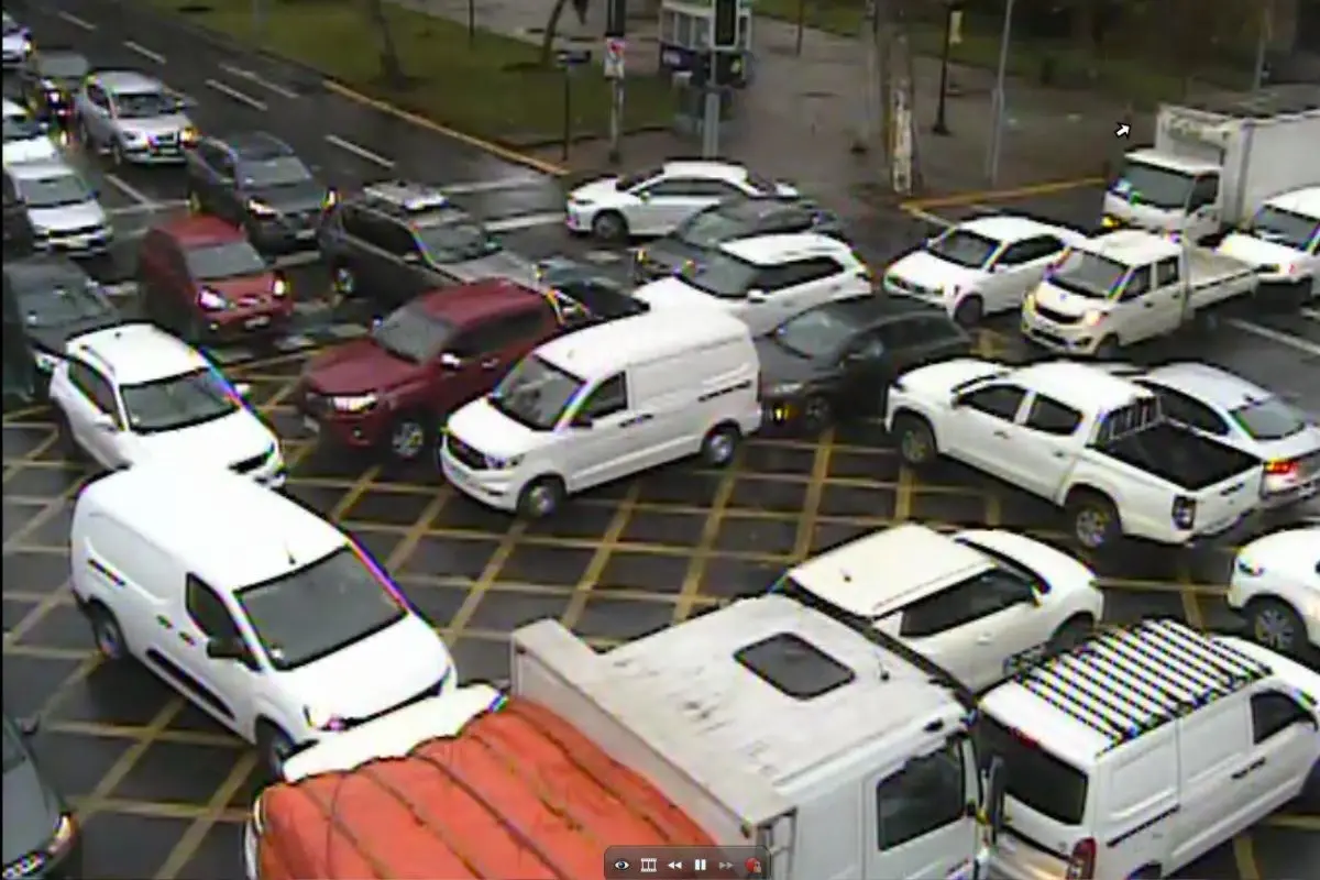 Caos vial en Santiago, Captura