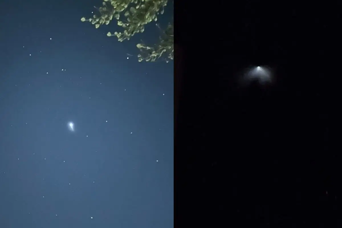 Sorpresa generó la presencia de un objeto luminoso, Captura