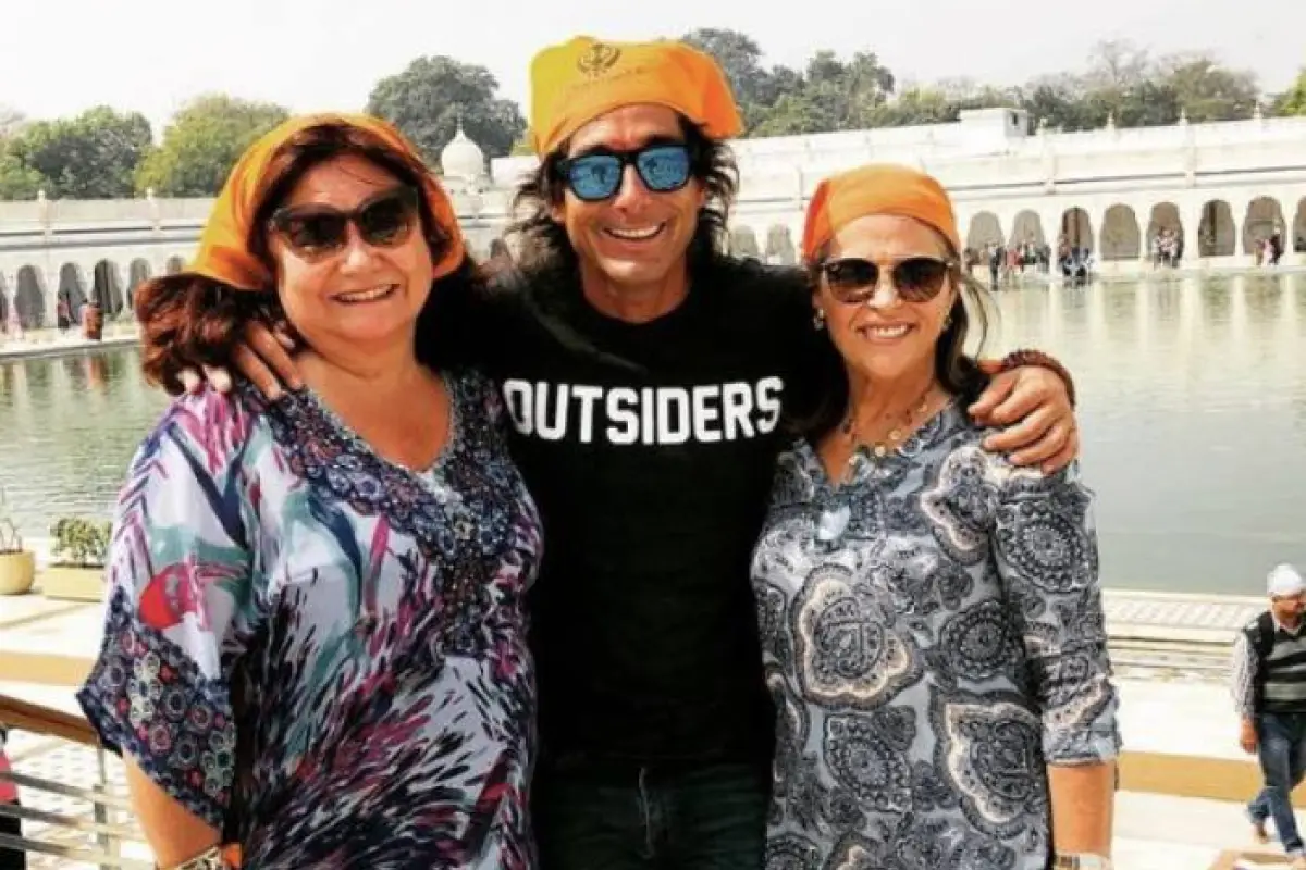 Claudio Iturra y su madre