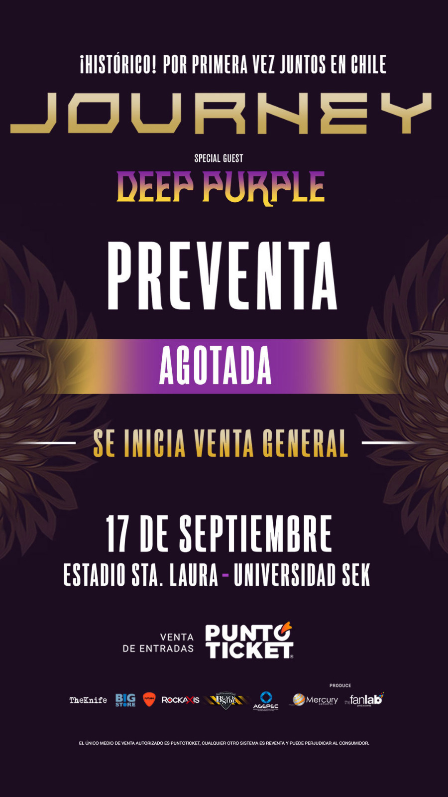 Afiche Journey+Deep Purple - The FanLab