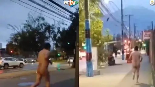 Un hombre desnudo corrió por las calles de Rancagua, Captura