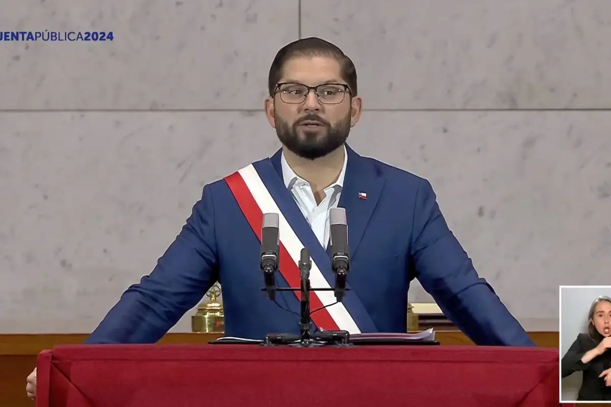 Cuenta pública del Presidente Boric, Captura de pantalla