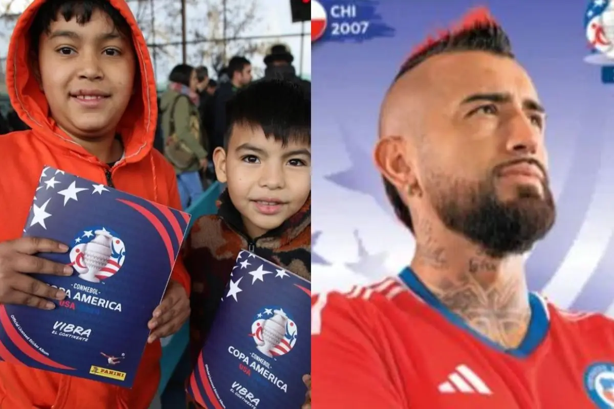 Arturo Vidal aparece en el álbum de la Copa América, Captura