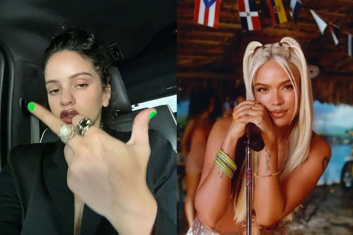 Rosalía y Karol G, Redes sociales