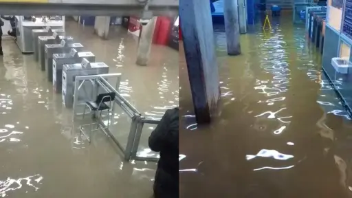 La lluvia generó el colapso en metro de Villa Alemana, Captura