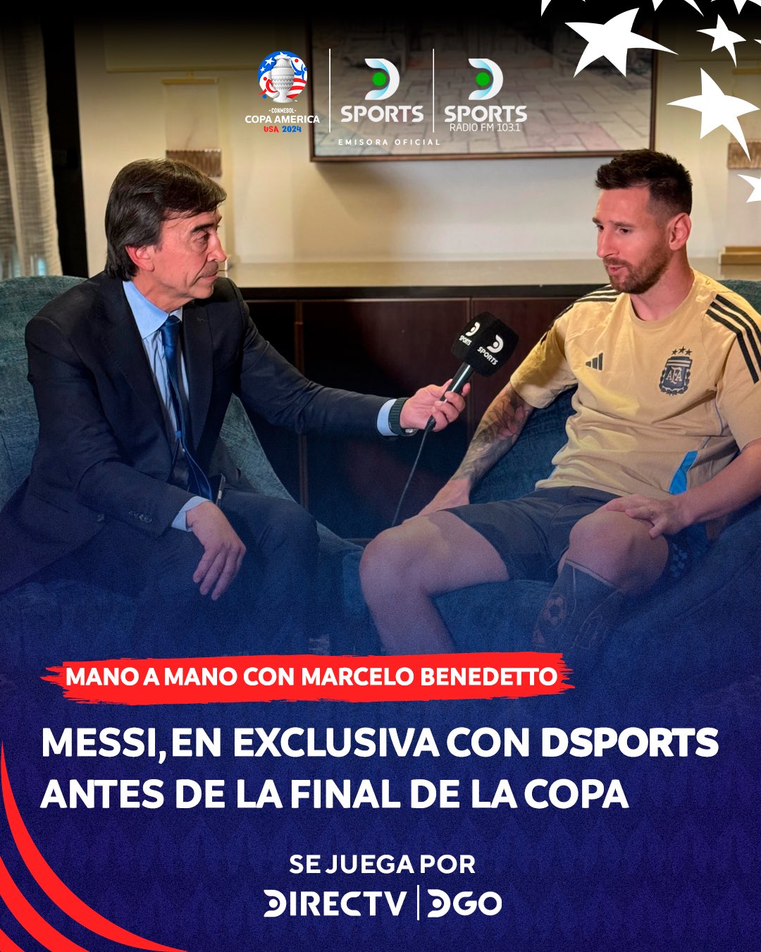 Lionel Messi con DSports - Cedida